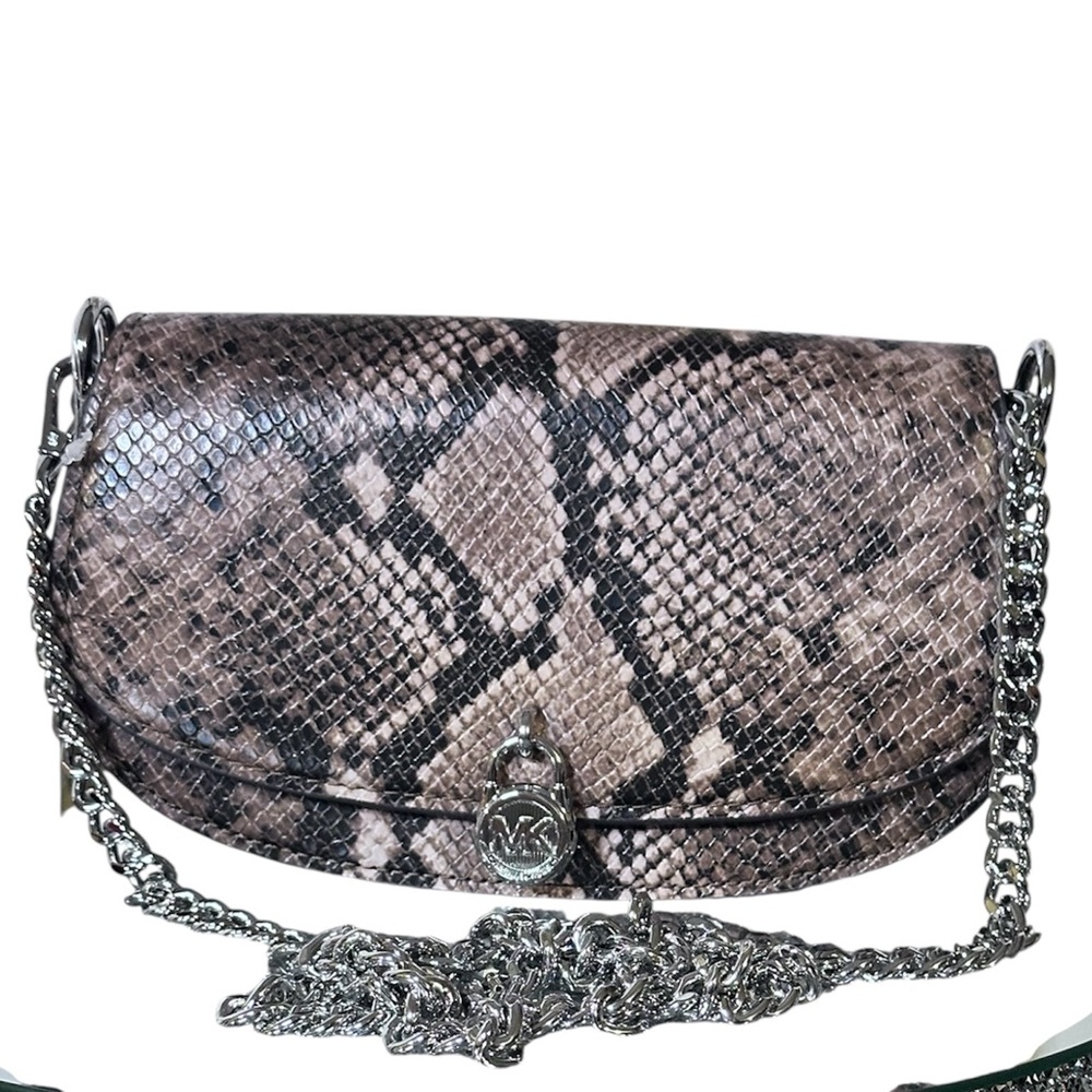 NWT Michael Kors Mila Small Snake Embossed Convertible Crossbody. Retail $398.00